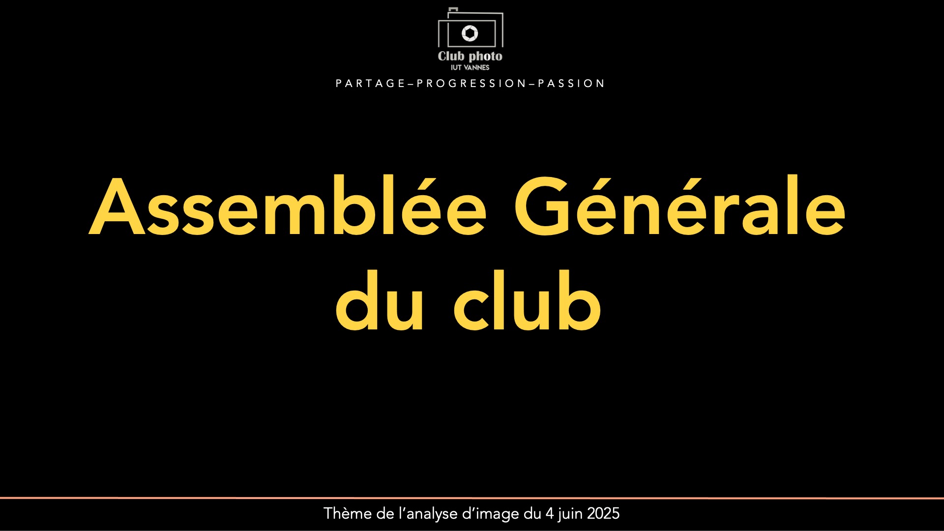 Assemblée Générale du club suivi d'une collation