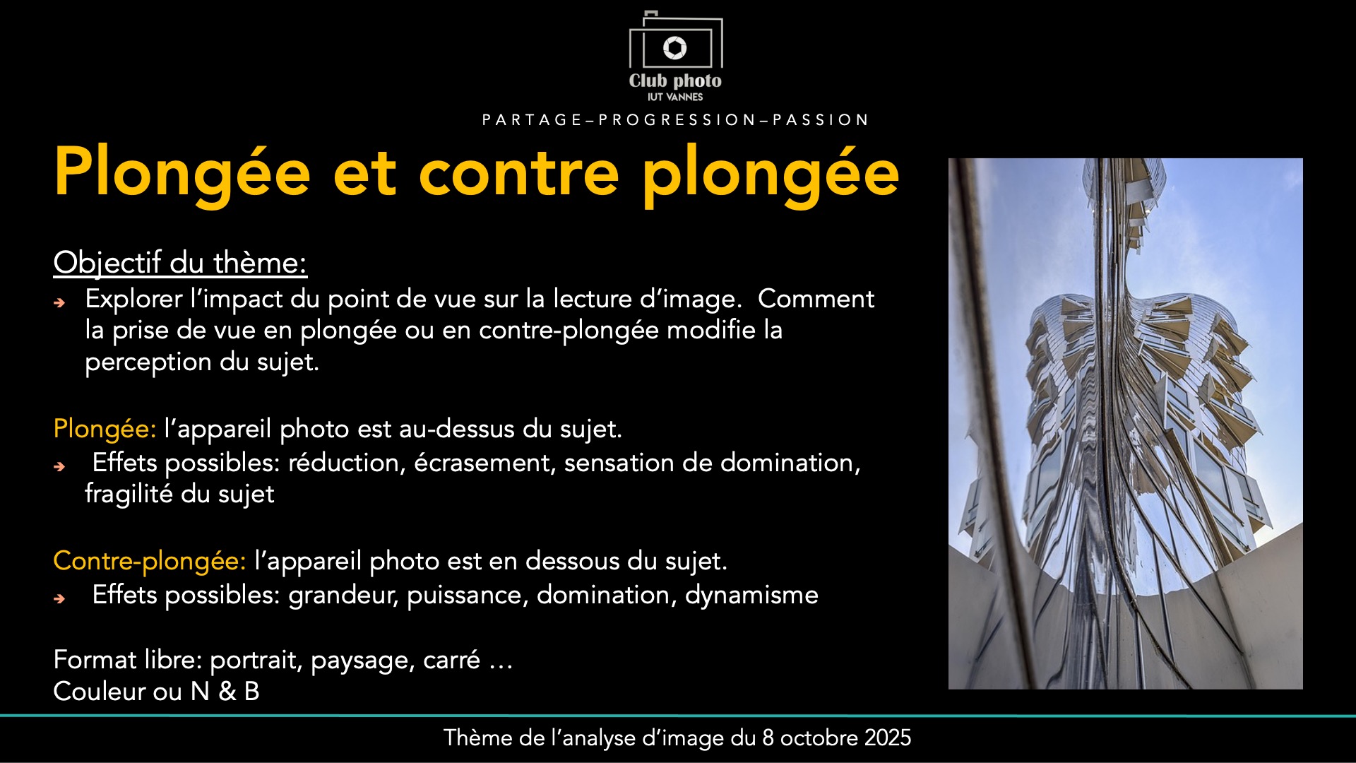 Plongée et contre plongée