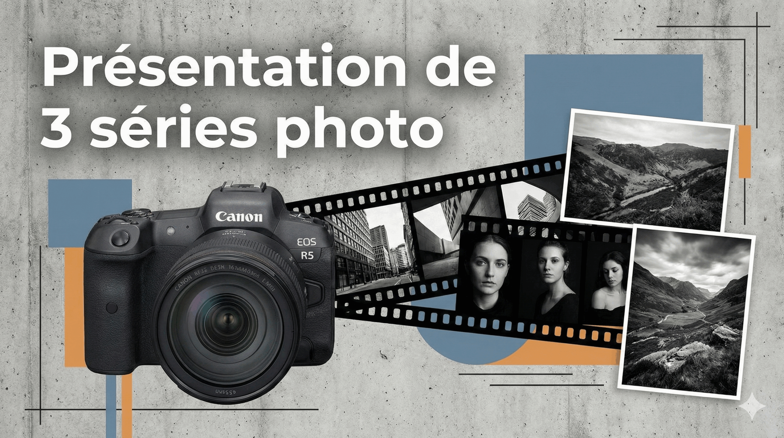 Présentation de 3 séries photos